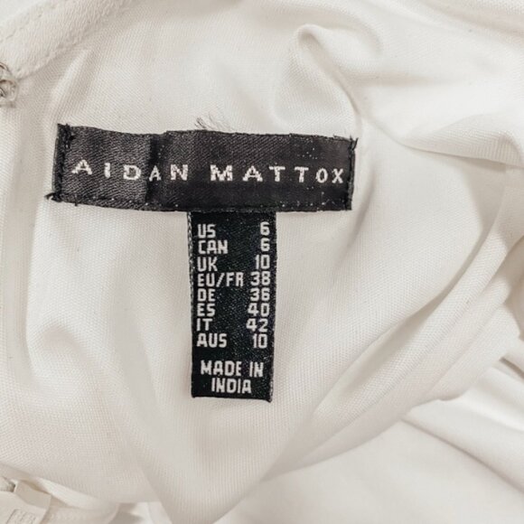 Anthropologie x BHLDN Aidan Mattox Riviera Kaftan Embellished Mini Dress Size 6 - Picture 7 of 10